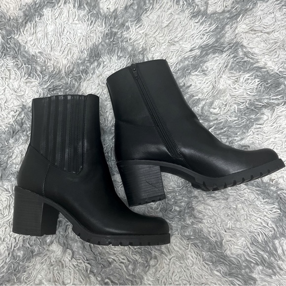 Seychelles Shoes - Seychelles Women’s Black Platform Panel Ankle Boot Chunky Heel Size 8 1/2